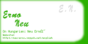 erno neu business card
